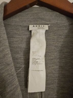 Akris Punto Grey Knit Blazer Size 10 Or MED